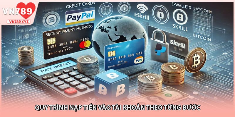 Quy trình nạp tiền vào tài khoản theo từng bước